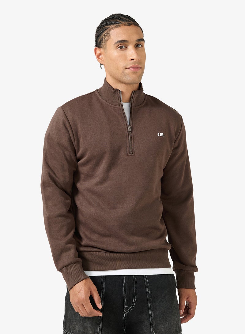 JJ Rebel Logo Sweat Half Zip Cardigan - Image 1