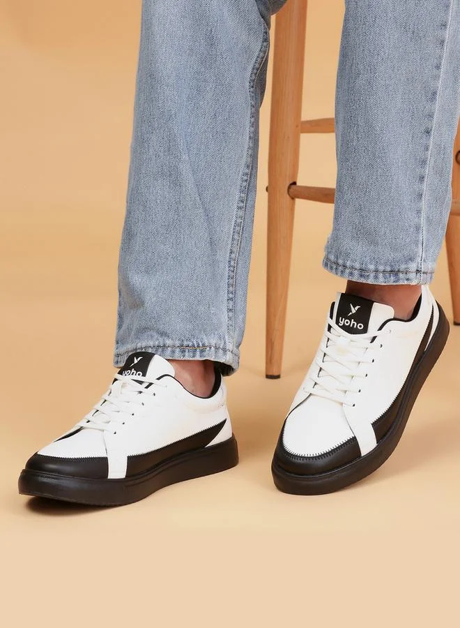 YOHO Men Contrast Panel Casual Sneakers
