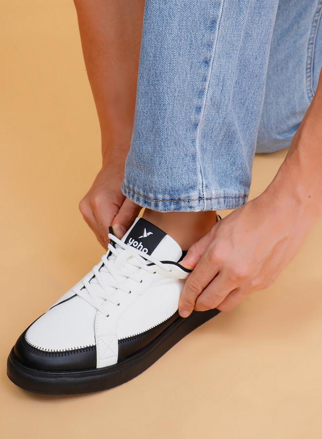 YOHO Men Contrast Panel Casual Sneakers - Image 4
