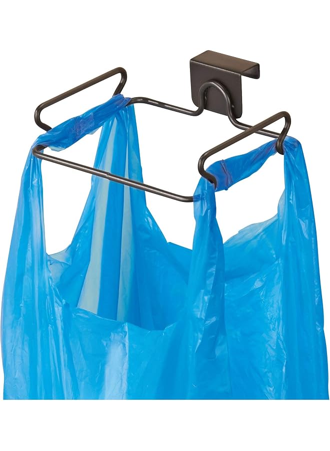 S-TOP Classico Over The Cabinet Plastic Bag Holder for Kitchen, Pantry, Bathroom and More, 5.5" x 6.5" x 2", Bronze - Image 1