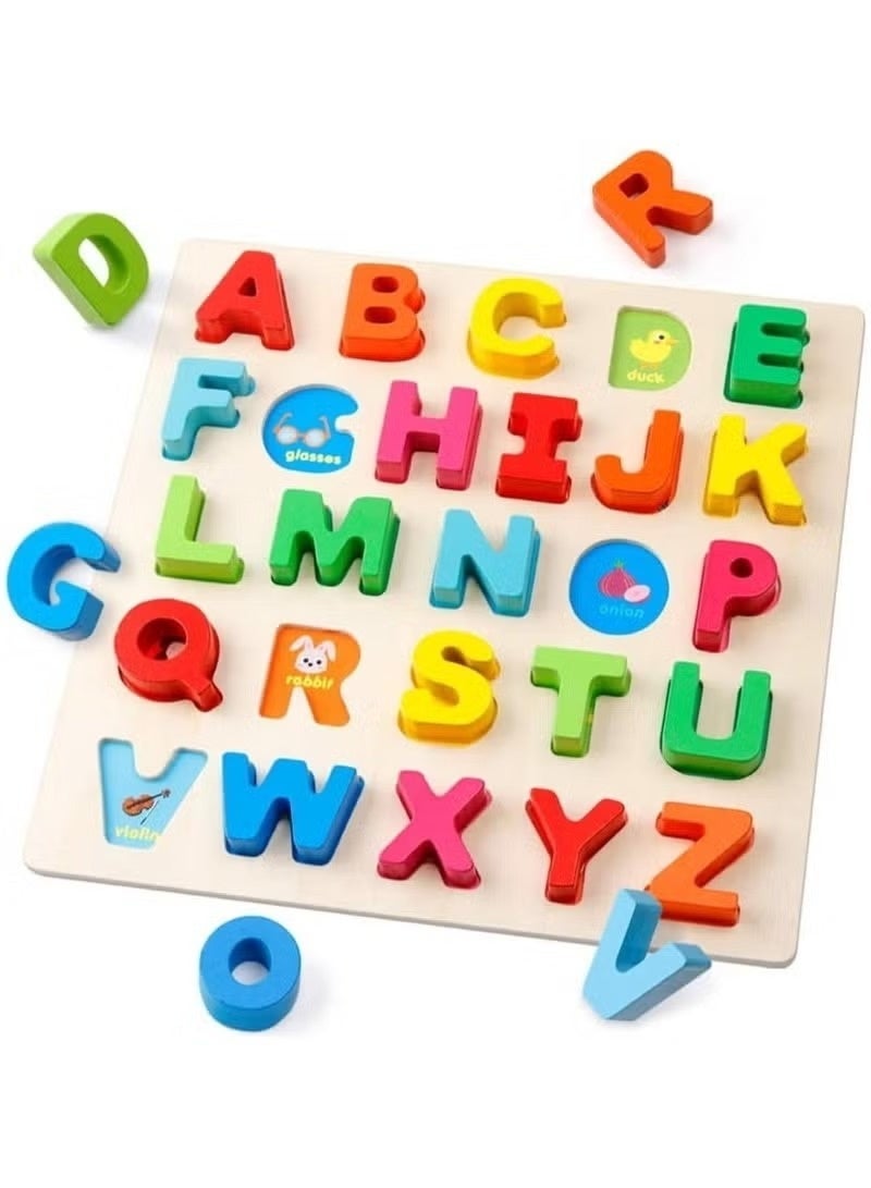 Wooden ABC Alphabet Learning Board Puzzle – Educational Jigsaw Toy for Toddlers and Kids, Early Learning & Letter Recognition Board - Image 5