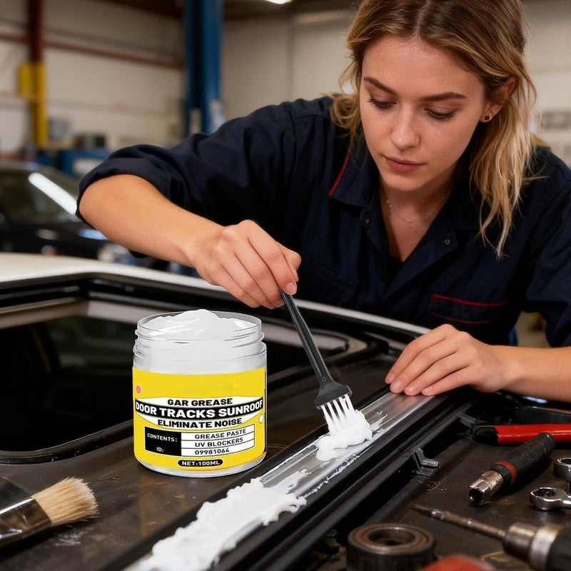 Automotive Grease, High Temperature, 1 Piece, Car Track Grease, Interior Lubricant, Brush Application, for Handle, Bearing, Garage Door, Truck - Image 4