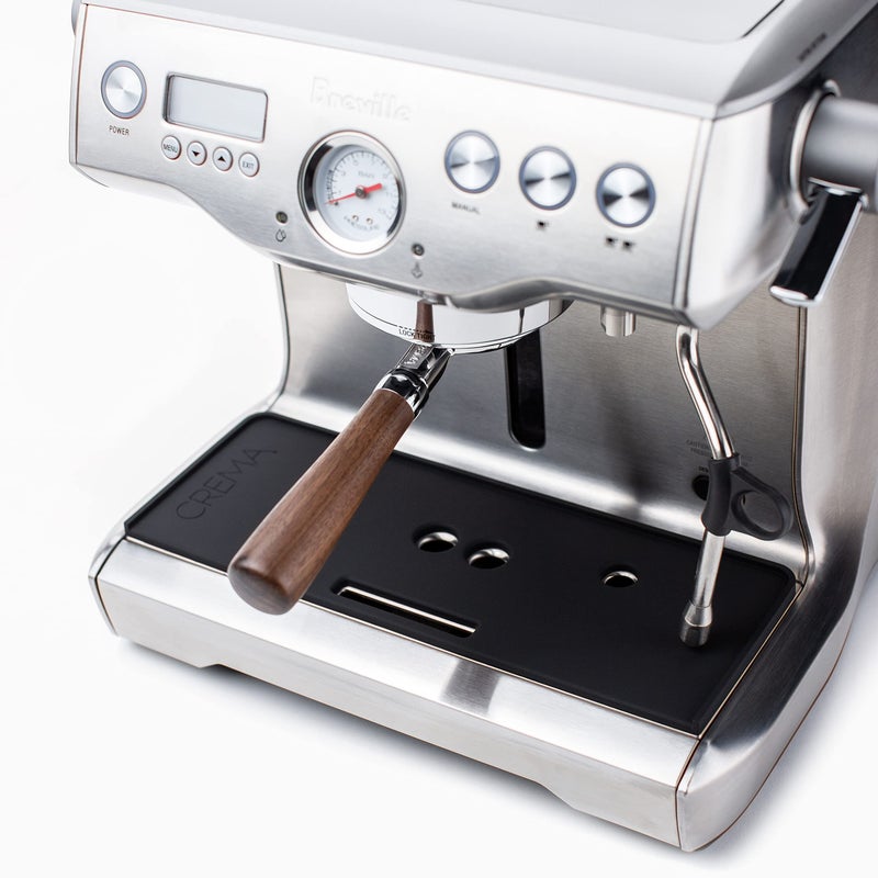 Crema Coffee Products - 58mm Bottomless Portafilter - Compatible with Breville Dual-Boiler, Oracle, Oracle Touch Only - Not suitable with E61 groupheads, Walnut - Image 2
