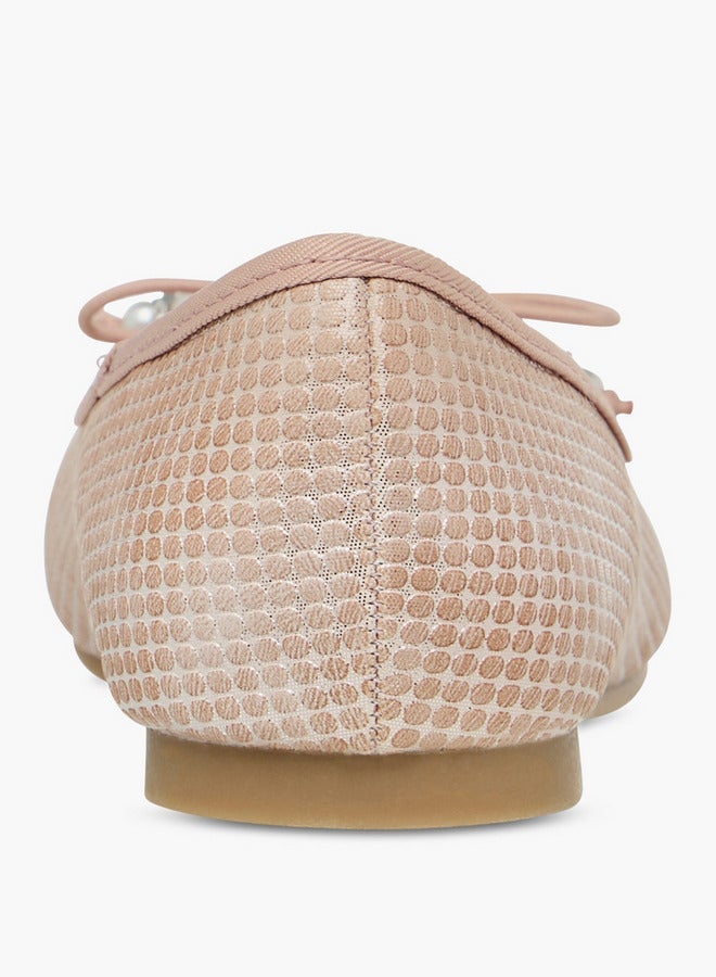 Little Missy Bow Accent Slip-On Ballerina Shoes - Image 5