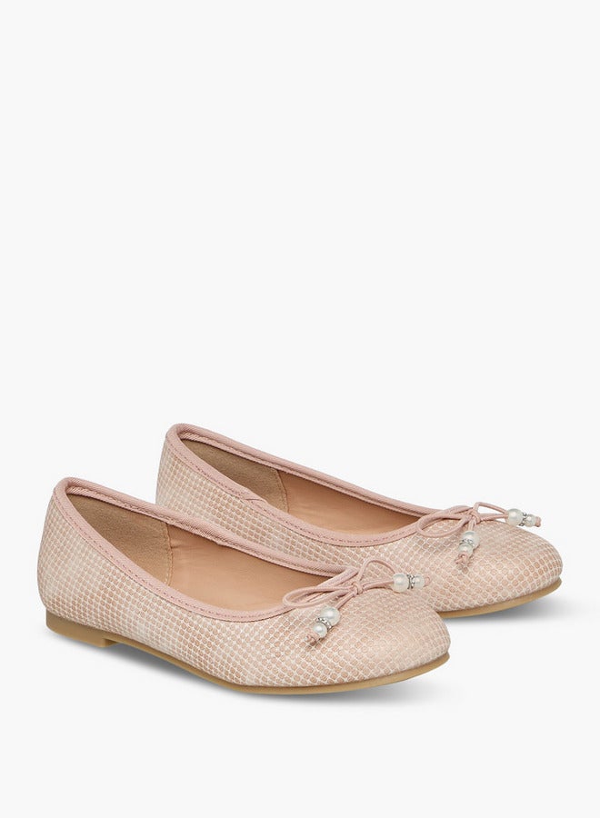 Little Missy Bow Accent Slip-On Ballerina Shoes - Image 3