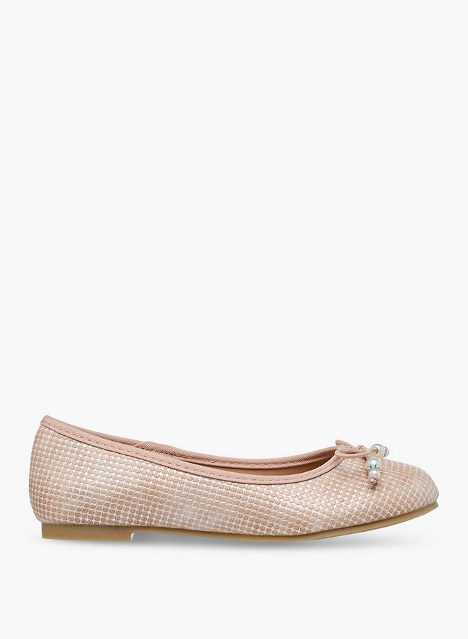 Little Missy Bow Accent Slip-On Ballerina Shoes - Image 1