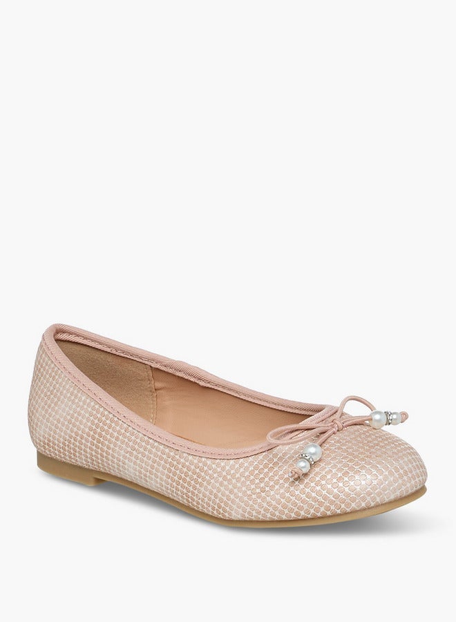 Little Missy Bow Accent Slip-On Ballerina Shoes - Image 2