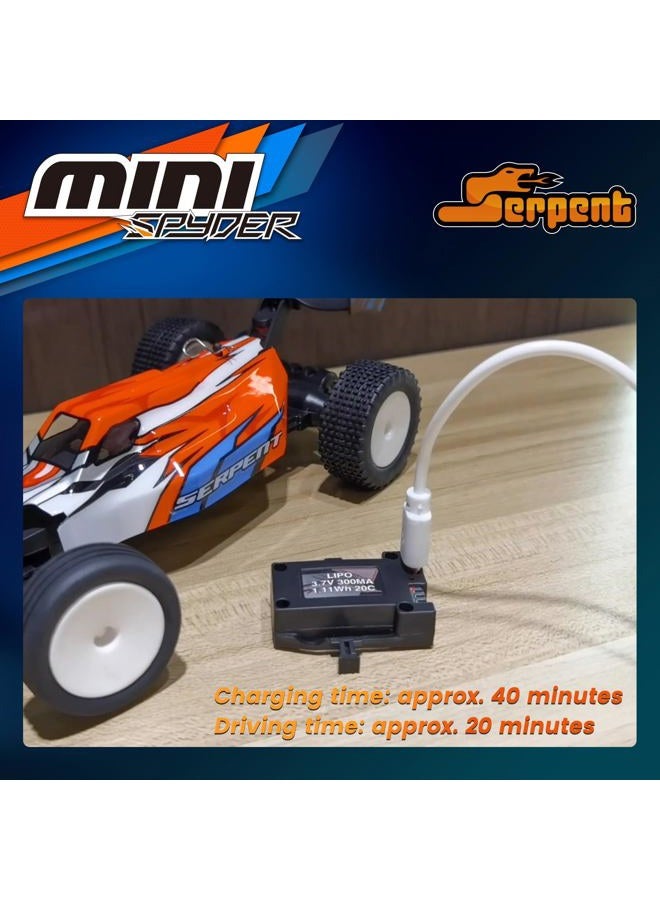 Serpent Mini Spyder RTR 1/24 RC Off-Road Car, 2.4GHz Remote Control, Dual Drive, High Performance, Orange, 8 x 6 x 5 inches, Ages 8+, Unisex Adult - Image 2