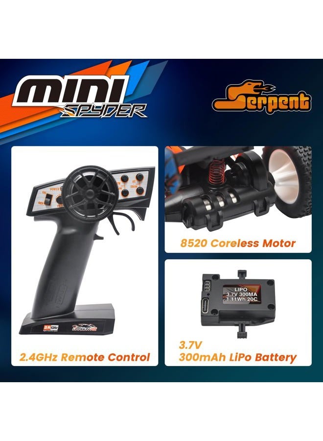 Serpent Mini Spyder RTR 1/24 RC Off-Road Car, 2.4GHz Remote Control, Dual Drive, High Performance, Orange, 8 x 6 x 5 inches, Ages 8+, Unisex Adult - Image 3
