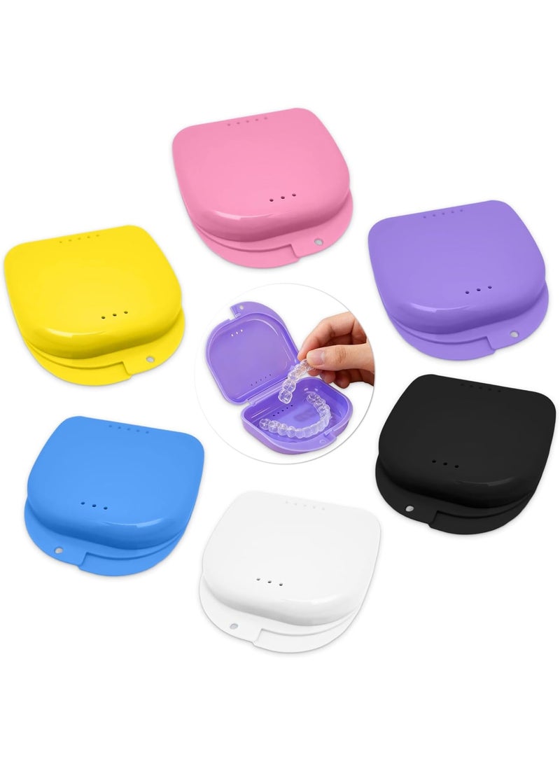 rocooart 10 Piece Retainer False Teeth Container Box with Vent Holes Mouth Guard Case Dental Aligner Mouthpiece Case Tight Snap Lock Orthodontic Mouth Guard Case - Image 2