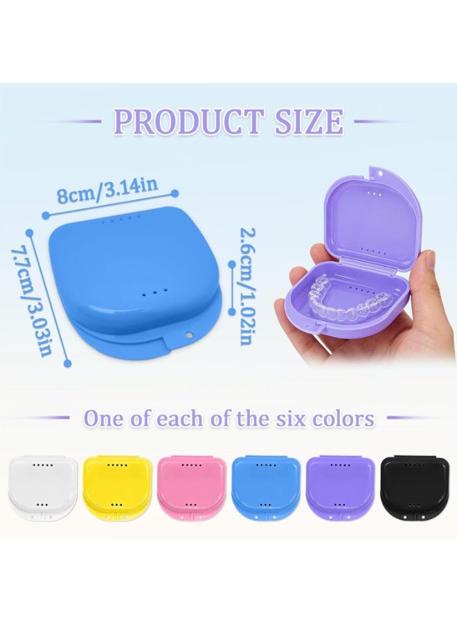 rocooart 10 Piece Retainer False Teeth Container Box with Vent Holes Mouth Guard Case Dental Aligner Mouthpiece Case Tight Snap Lock Orthodontic Mouth Guard Case - Image 4