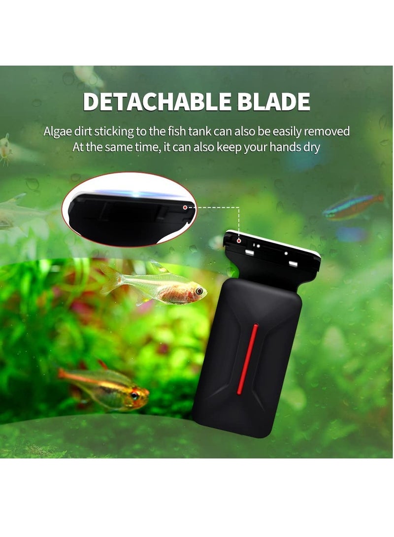 SYOSI Aquarium Glass Cleaner Strong Magnetic Brush Floating Magnetic Aquarium - Fish Tank Cleaner - Scrubber & Scraper Aquarium Cleaning Tools – Floating Fish Tank Cleaner (S)  - Image 2