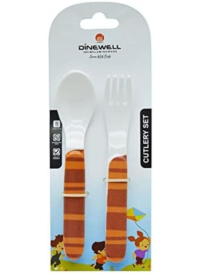 دينويل طقم ملعقة وشوكة للأطفال ملعقة تايجر Dwc2148Tig 6" - Image 4