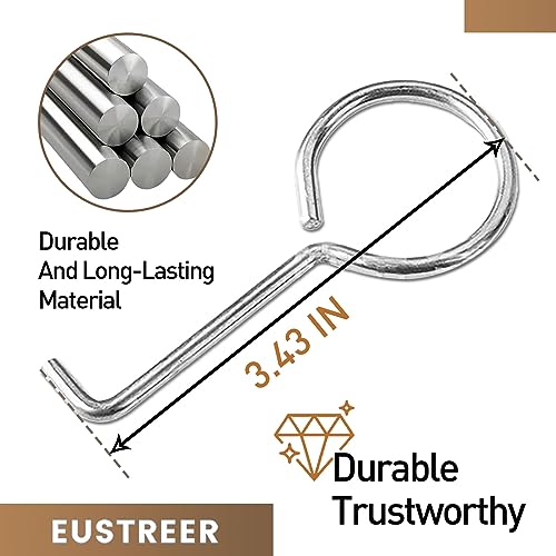 EUSTREER Drain Key Lifting Hooks - 5 Pack 304 Stainless Steel Drain Grate Puller Lift Out Key for Easy Shower Drain Cleaning, Silver - Image 4