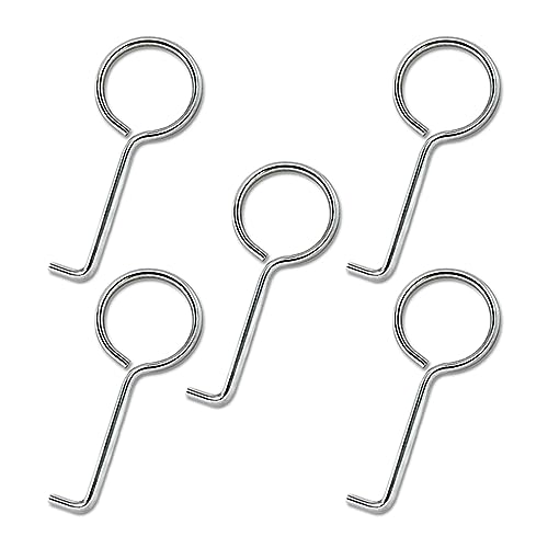 EUSTREER Drain Key Lifting Hooks - 5 Pack 304 Stainless Steel Drain Grate Puller Lift Out Key for Easy Shower Drain Cleaning, Silver - Image 1
