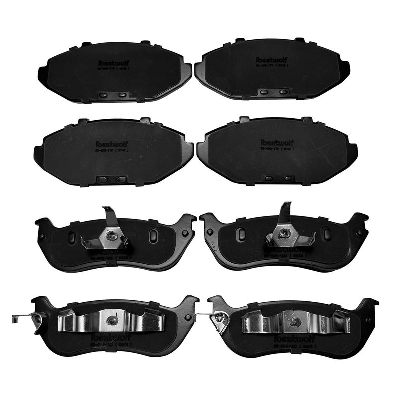 IBESTWOLF Front and Rear Ceramic Brake Pad for 19982002 Ford Crown Victoria Lincoln Town Car Mercury Grand Marquis Disc Brake Pad Replacement P748 P674A