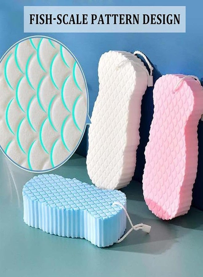 VIKINGS Pack 2 Ultra Soft Bath Body Shower Sponge, Magic Bath Sponge Dead Skin Remover, Super Soft Bath Sponge Painless Scrub Sponge for Adults Children,Men and Pregnant Women(Pack of 2,Multicolour) - Image 4