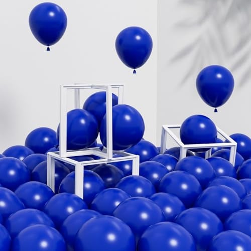 Awenztech 120pcs 5 inch Royal Blue Balloons small Royal Blue Latex Balloons for Graduation Baby Shower Wedding Baseball Birthday Party Decorations - Image 1