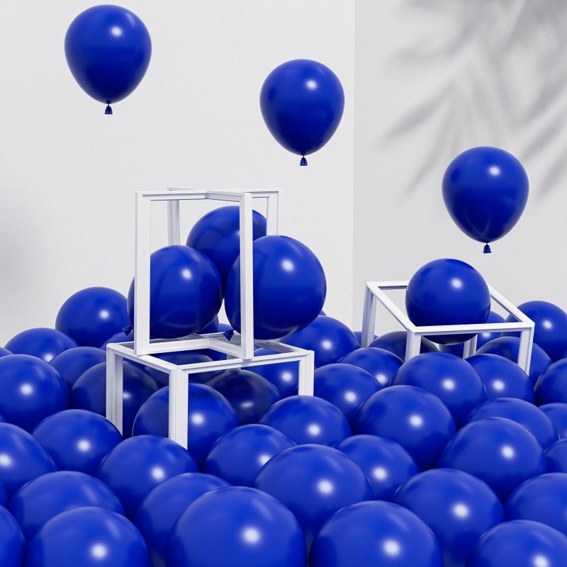 Awenztech 120pcs 5 inch Royal Blue Balloons small Royal Blue Latex Balloons for Graduation Baby Shower Wedding Baseball Birthday Party Decorations - Image 3