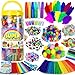 FUNZBO Arts and Crafts Supplies for Kids Kindergarten School Craft Kit with Glitter Glue Stick Glue Pipe Cleaners Craft and Kids Scissor Birthday Gifts for Toddler Girls Boys Age 4 - Image 3