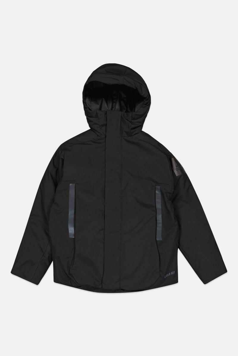 Adidas Kids Boy Sportswear Fit Long Sleeve Outdoor Jacket, Black - Image 1
