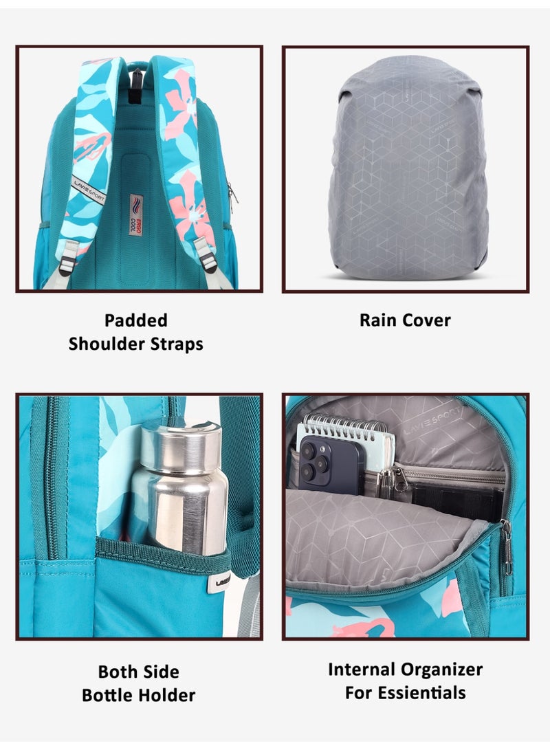 لافي حقيبة ظهر لافي سبورت نوفا  لتر متوافقة مع اللابتوب وغطاء مطر بلون أزرق سماوي - Image 4