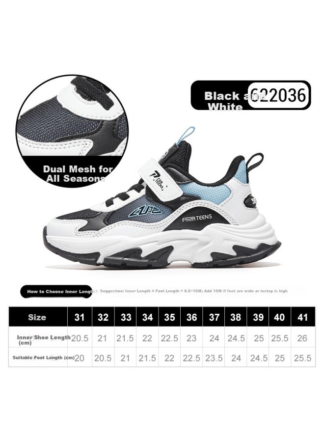 7-PE Qibohui Boys' Breathable Mesh Sports Shoes Spring Summer Youth Casual Running Shoes - Image 5