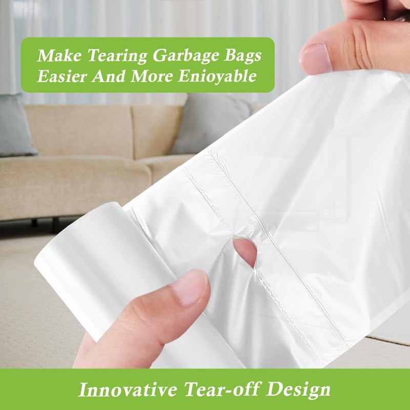 RayPard 200 Counts 2 Gallon (1.8-2 Gal) Small Trash Bags Garbage Bags by RayPard, fit 1.6,1.8,2,2.2 Gal Waste Basket, 6.5-7 Liter Strong Trash Can Liners for Home Office Kitchen Bathroom Bedroom, Clear - Image 3