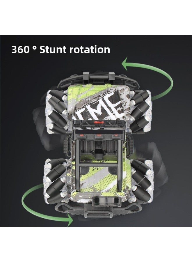 Loquat 2.4G Horizontal Off-road Vehicle Children's Electric Light Gesture Sensing Remote Control Car Rollover Drift Toy Car-Color:Graffiti Cross-country  Dual Remote Control (three Lithium) - Image 4