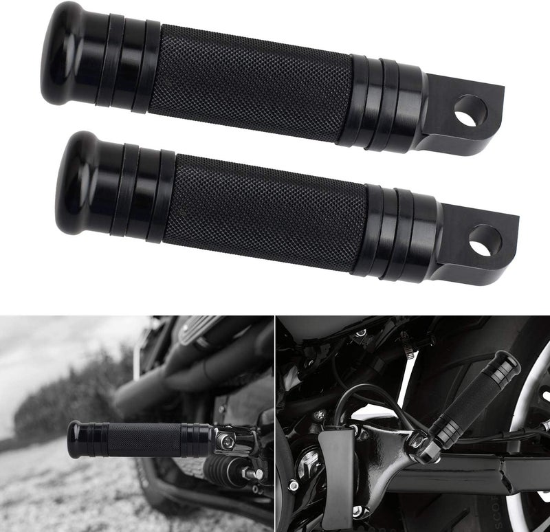 NTHREEAUTO Male Footpegs, Black CNC Billet Passenger Foot Pegs, Motorcycle Footrests Pedals Compatible with Harley Dyna, Sportster, Forty Eight - Image 4