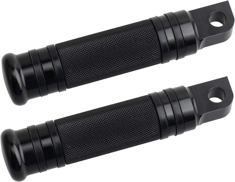 NTHREEAUTO Male Footpegs, Black CNC Billet Passenger Foot Pegs, Motorcycle Footrests Pedals Compatible with Harley Dyna, Sportster, Forty Eight - Image 1