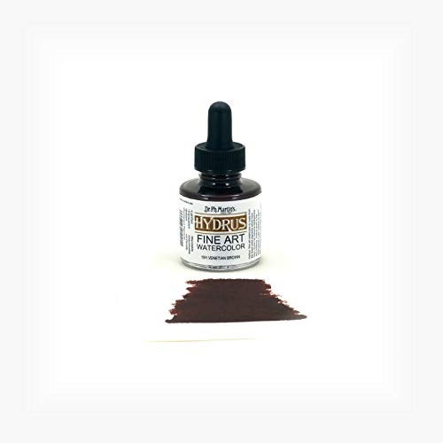 Dr. Ph. Martin's Hydrus Fine Art Watercolor (10H) Watercolor Bottle, 1.0 oz, Venetian Brown, 1 Bottle - Image 2