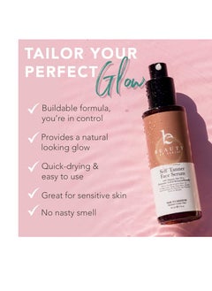 Beauty by Earth Face Tanner Serum - Fair to Medium Sunless Tanner for Face Sunless Tanner with Hyaluronic Acid - Self Tanner for Face Self Tan - Natural Face Tanner for Face Self Tanner  - Image 2