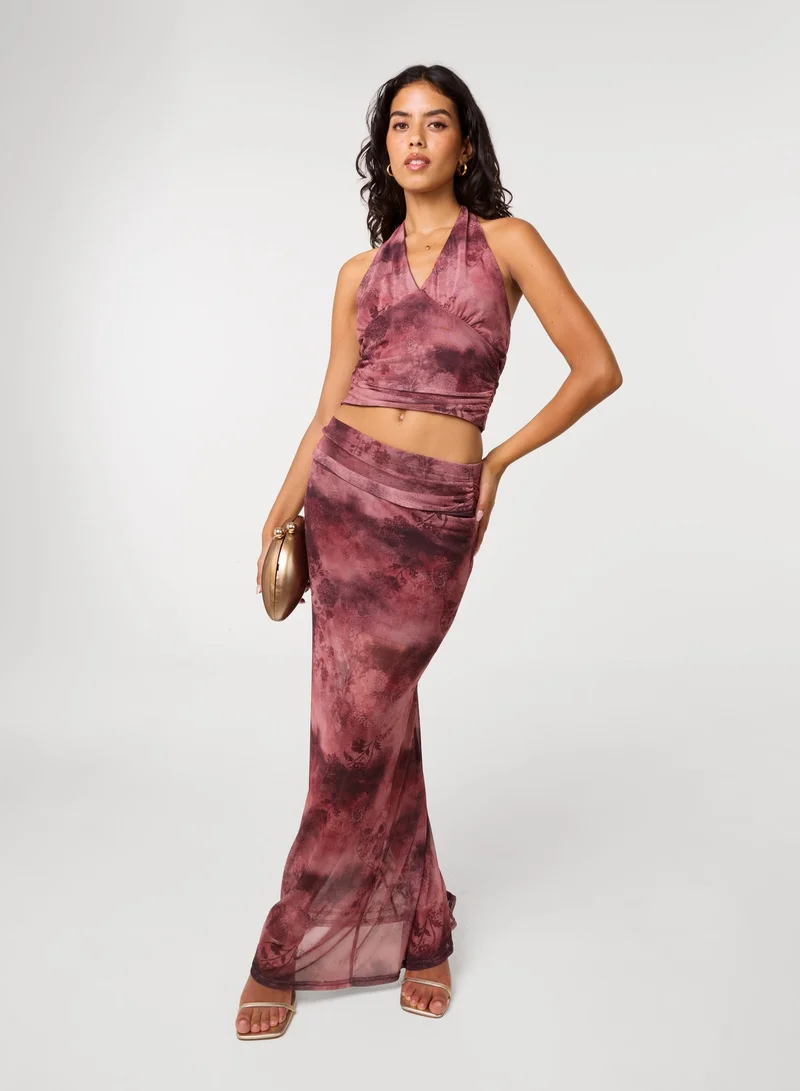 Pink Vanilla Moody Mesh Maxi Skirt