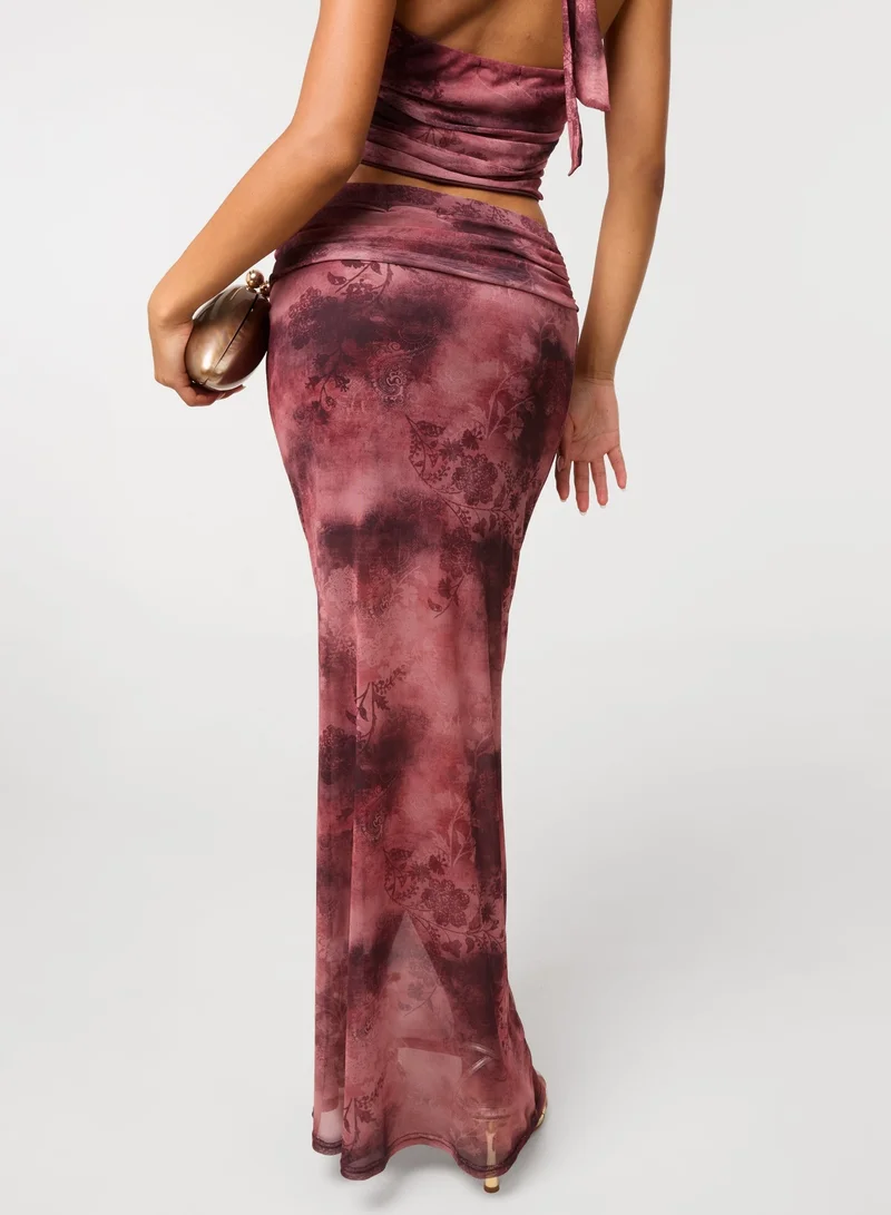 Pink Vanilla Moody Mesh Maxi Skirt