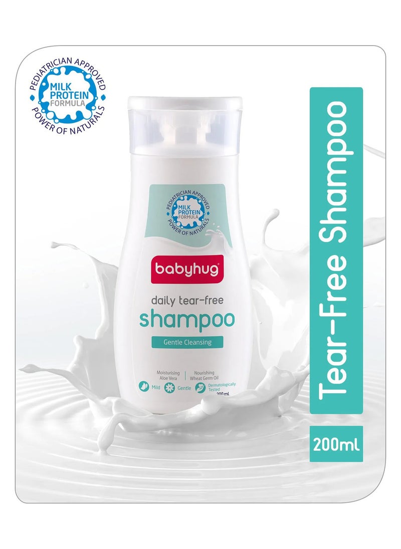 babyhug - Babyhug Milk Protein Formula Daily Tear Free Shampoo, Dermatologically Tested & Pediatrician Approved, Natural Ingredients, 0 Months+ - 200ml - Image 1