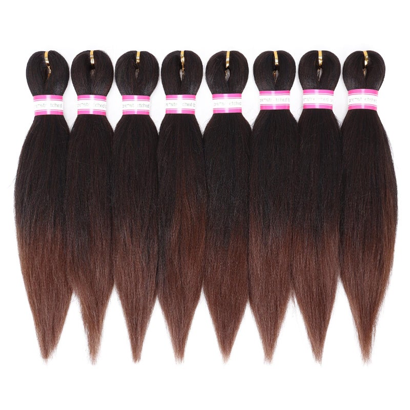 Dorsanee Pre Stretched Braiding Hair 12 Inch 8 Packs Ombre Short Kids Braiding Hair Natural Easy Braid Hot Water Setting Professional Synthetic Hair Extensions Soft Yaki Straight Texture 1B30