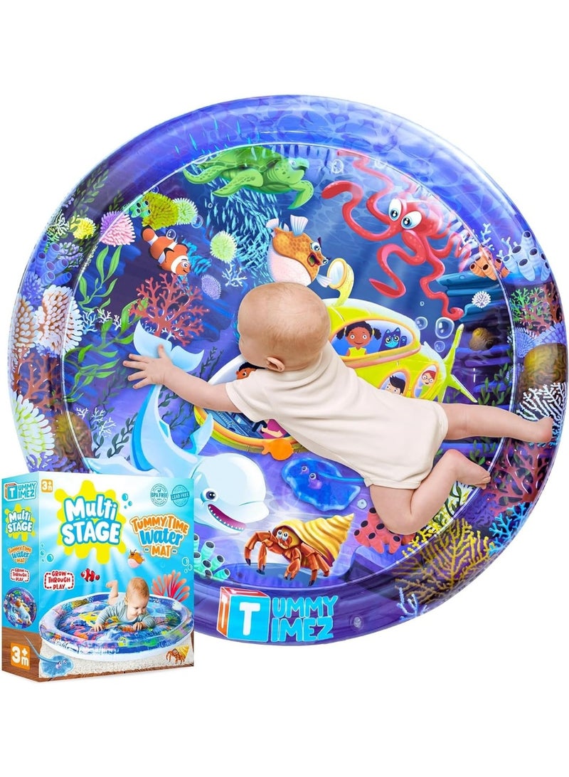 ممز بلانيت سجاده مائيه الحجم الكبير 100 سم من ممز بلانيت ،العاب اطفال حديثي الولاده تساعد علي تقويه عضلات الرقبه و الزحف حتي سن 5 سنوات ، مركز نشاط كبير جدا متعدد المراحل للاطفال والالعاب الحسية، سجاده لعب قابل للنفخ، هدية تحفيز بصري للاولاد والبنات, العاب للاطفال من سن 3 شهور ، العاب للبيبي_ سجاده اطفال ، العاب اطفال - Image 1