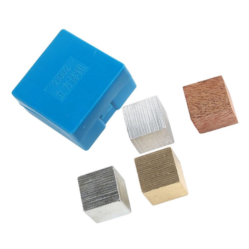Density Blocks Set for Science Experiments Iron Aluminum Wood Physics Teaching Tools - Image 2