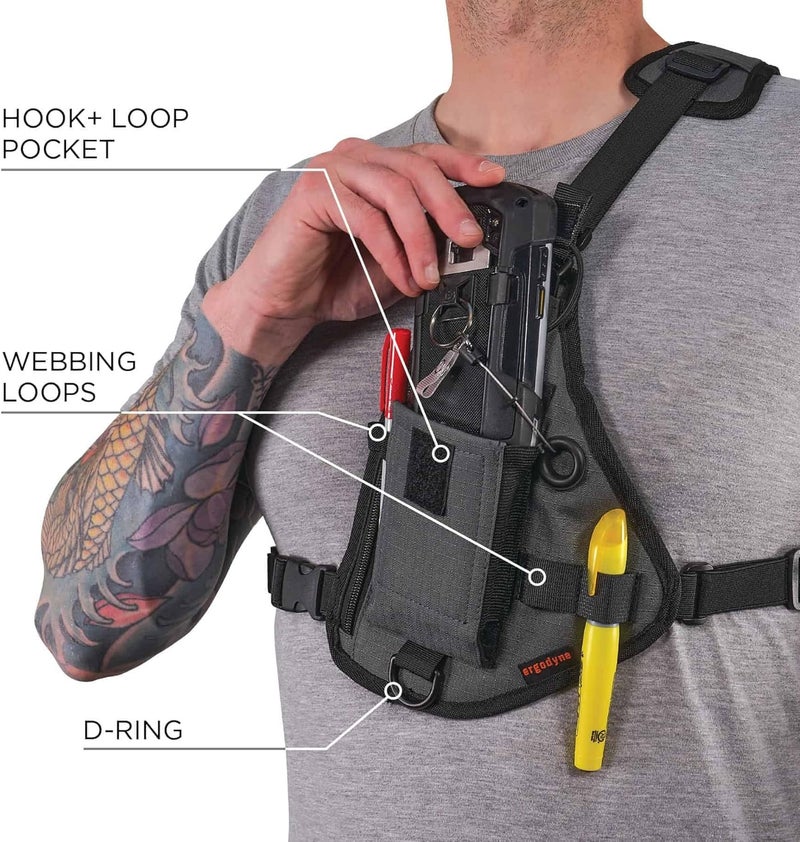 Ergodyne Squids 3145 Barcode Scanner Cross Body Chest Holster for Mobile Computers - Image 5