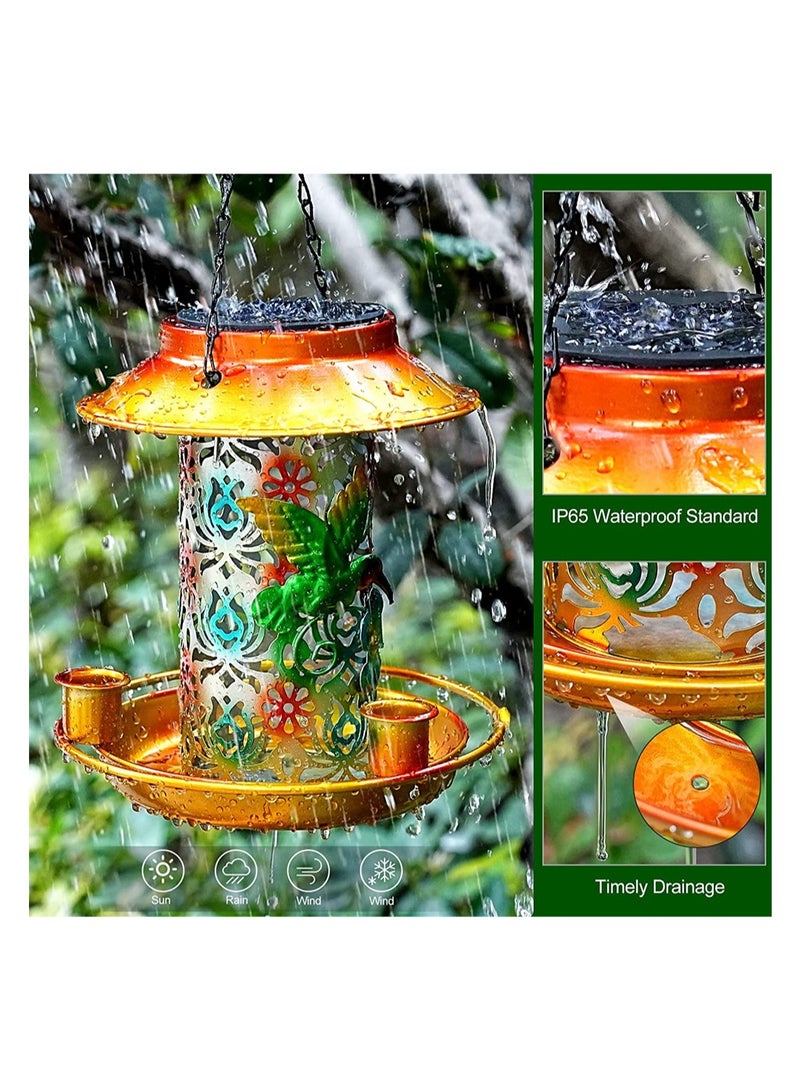 KASTWAVE Outdoor Bird Feeder Wild Bird Feeder Hanging Bird Seed Feeder Tube Wildlife Food Holder Cage Feeding Container with Hanger for Outdoor Bird Watching Garden Yard Ornament Bird Lovers Gift - Image 4