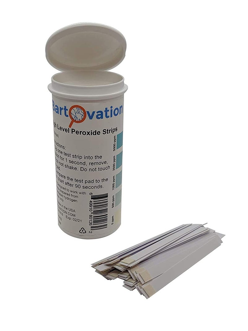 Bartovation Very High Level Peroxide Test Strips 010000 ppm Vial of 50 Strips - Image 2