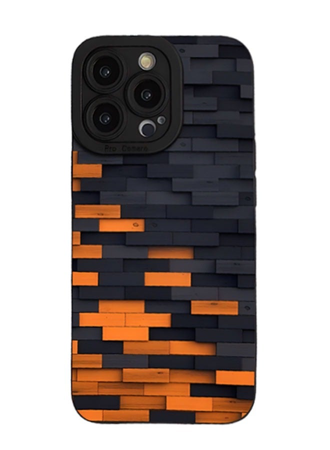 KASTWAVE iPhone 14 Pro Case (6.1 inch) Silicone Stripe Case Cover, Liquid Gel Soft Ultra Slim Shockproof Back Cover Full Body Protection, Easy To Disassemble - Image 1