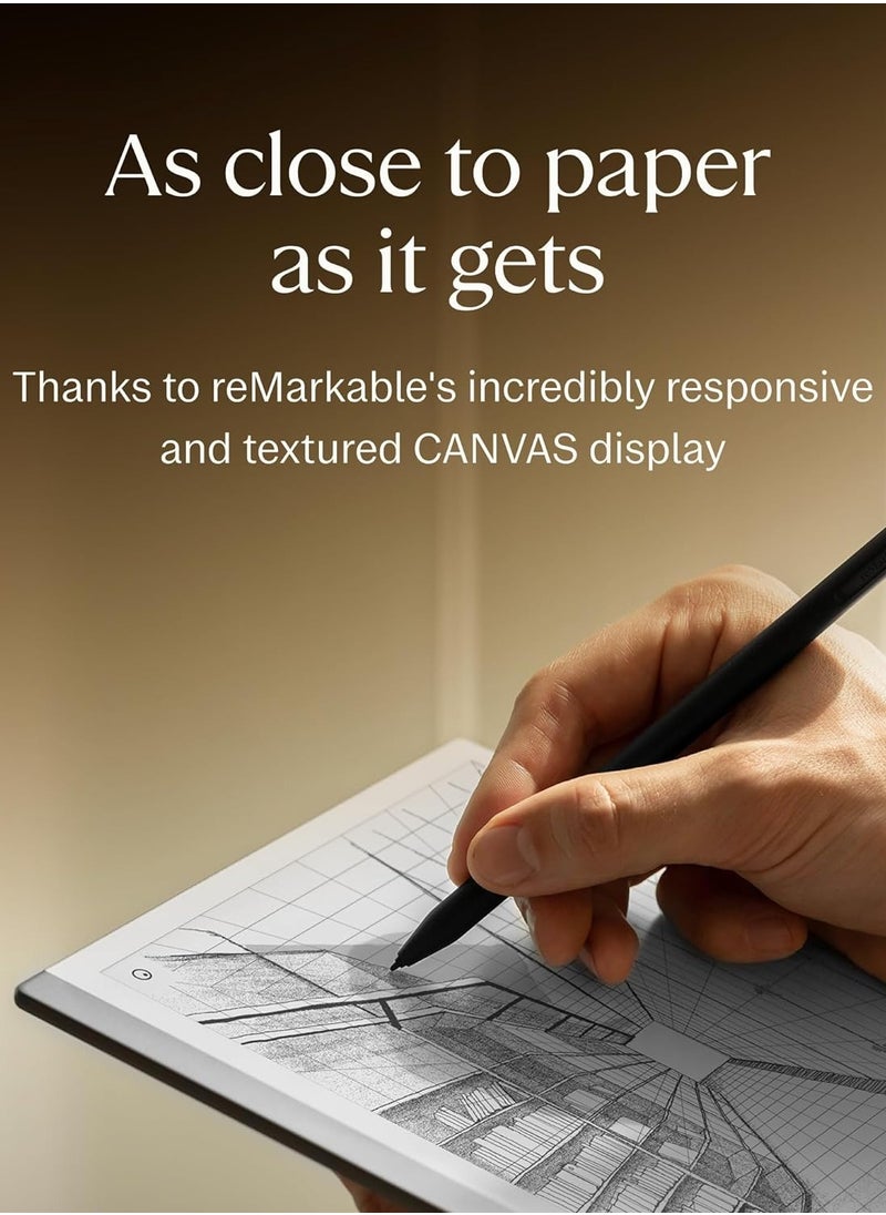 Remarkable reMarkable 2 Paper Tablet 10.3" with Marker Plus and Book Folio Premium Leather Black  - Image 3