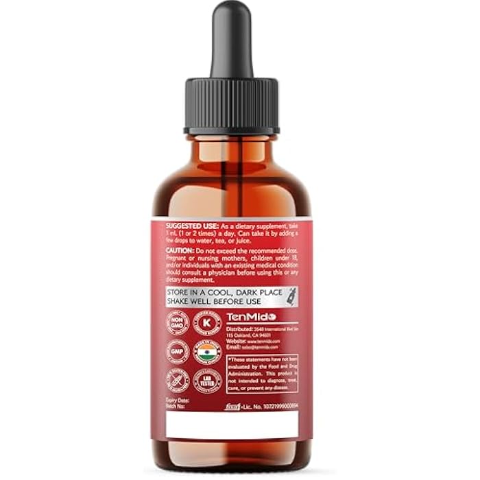 Tenmido 14in1 Wormwood Tincture - Wormwood Black Walnut Clove Extract with Pumpkin Seed Oil, Milk Thistle, Berberine HCl, Bitter Melon, Turmeric Curcumin, Ceylon Cinnamon & More - 30 Days Supply - 1 FL Oz - Image 3