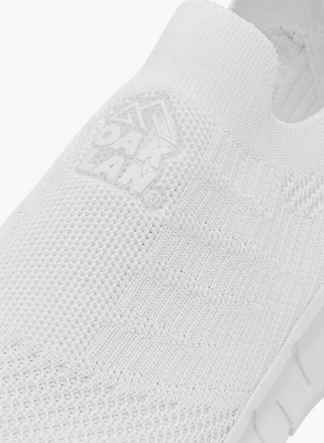 Oaklan by Shoexpress WHITE Women's Logo Print Slip-On Sports Shoes for Women | Best Price UAE