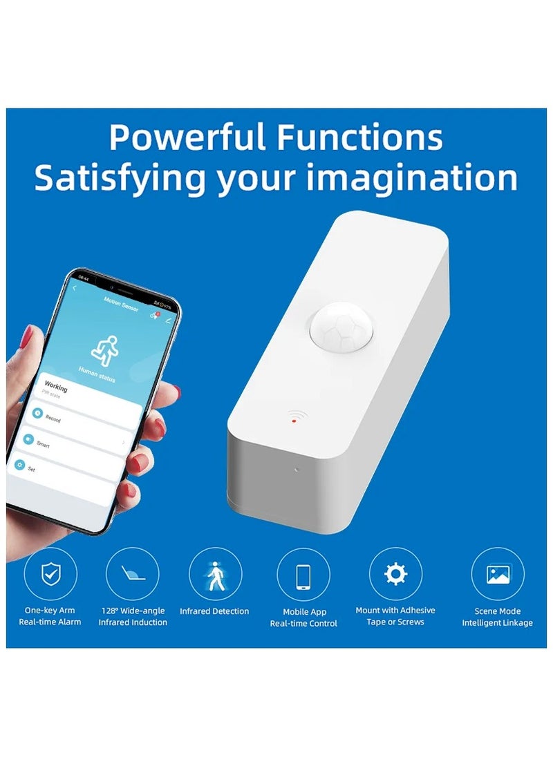 UanTii - Smart PIR Motion Sensor Wifi Movement Detector Alarm, Tuya Smart Life APP Wireless Home Security System Works with Alexa and Google Home - Image 1