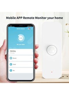 UanTii Smart PIR Motion Sensor Wifi Movement Detector Alarm, Tuya Smart Life APP Wireless Home Security System Works with Alexa and Google Home  - Image 2
