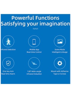 UanTii Smart PIR Motion Sensor Wifi Movement Detector Alarm, Tuya Smart Life APP Wireless Home Security System Works with Alexa and Google Home  - Image 3