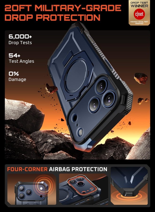 سوبكيس جراب SUPCASE لهاتف iPhone 17 Pro مع حامل (قبضة Unicorn Beetle)، [غطاء للتحكم في الكاميرا] [متوافق مع MagSafe] [حماية من السقوط بدرجة عسكرية] جراب هاتف مغناطيسي شديد التحمل، أزرق سماوي - Image 3